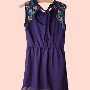 Xs oversized forever21 fairytale dress sleeveless/short sheer overlay/embroidery